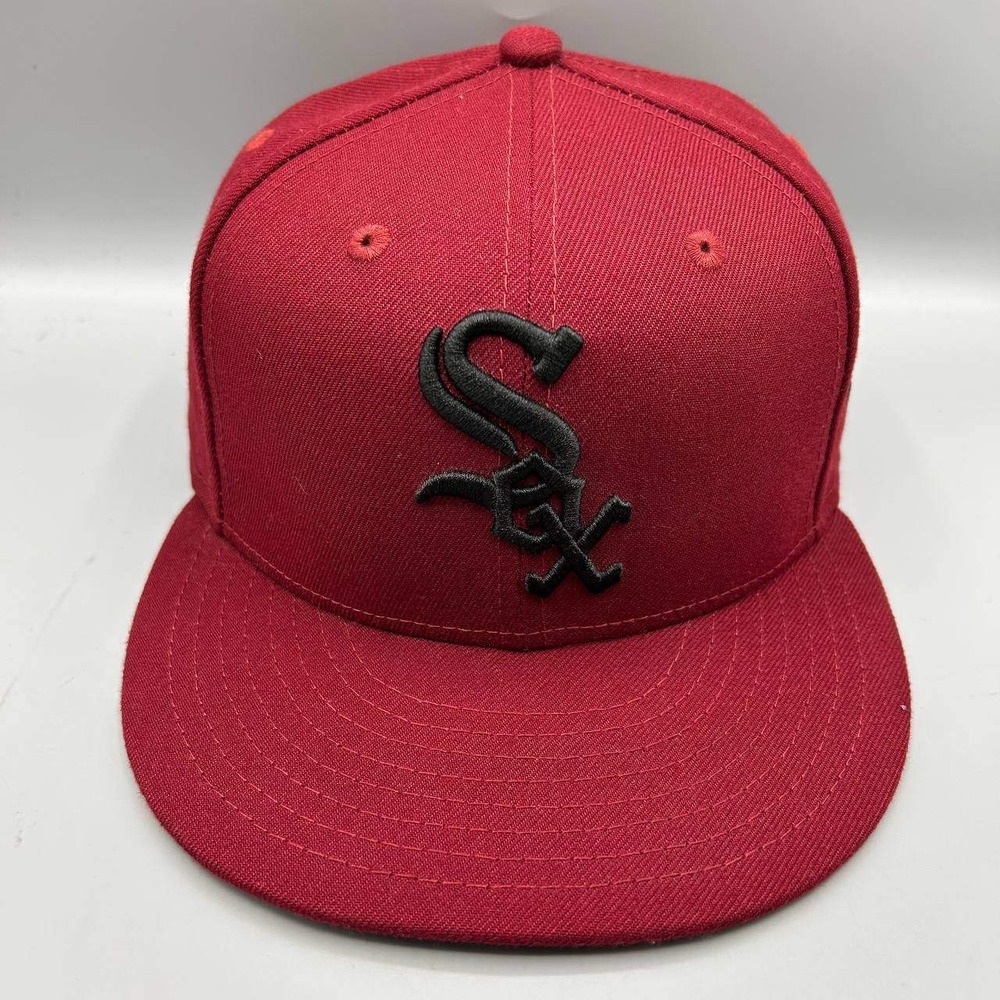 Chicago White Sox Hat Men 7 1/2 Red 59Fifty New Era Fitted Cap